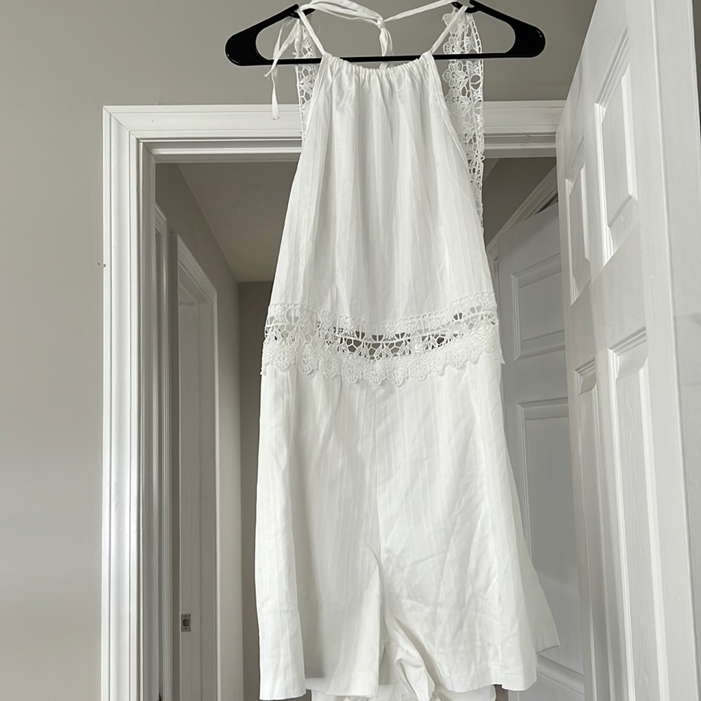 White jumpsuit (shorts)